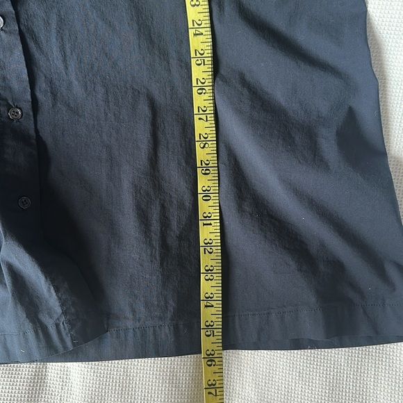 Eloquii Sailor Collar Puff Sleeves Shirt Dress Button Down Navy Blue Size 18 - Picture 7 of 9